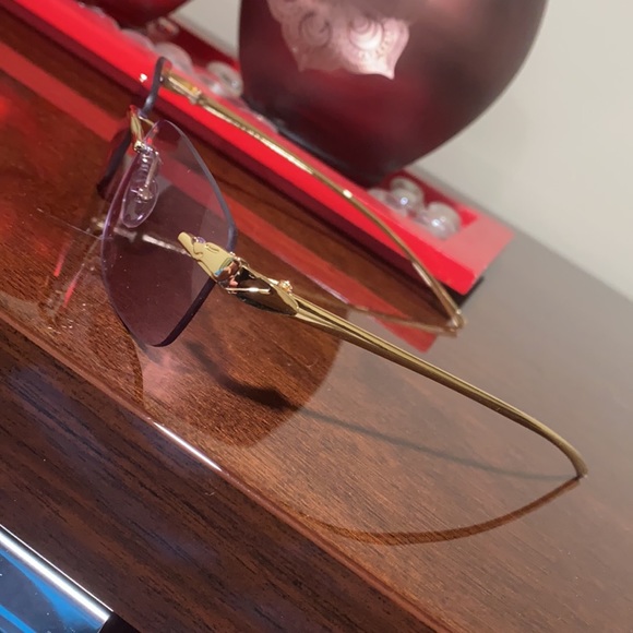 Rimless Cheetah Vintage Sunglasses - Picture 3 of 8